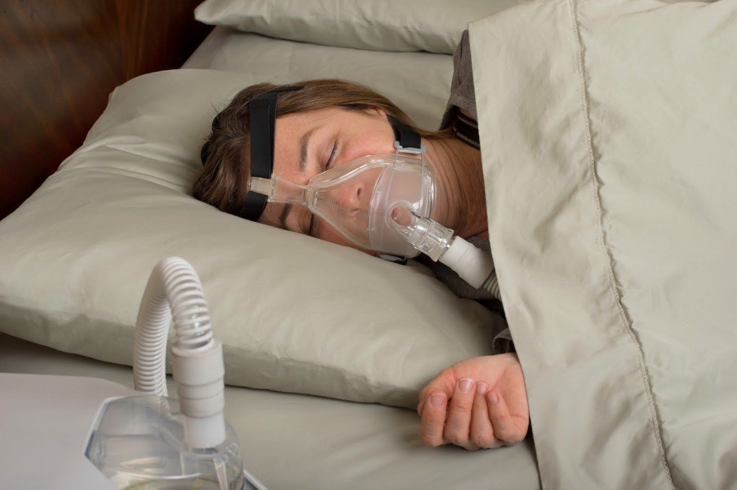 Sleeping Person with Nebulizer — San Diego, CA — San Diego Center for Oral & Maxillofacial Surgery