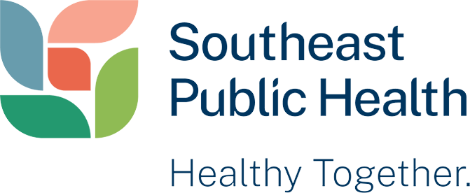 Southeast Public Health logo with abstract leaf design and the tagline