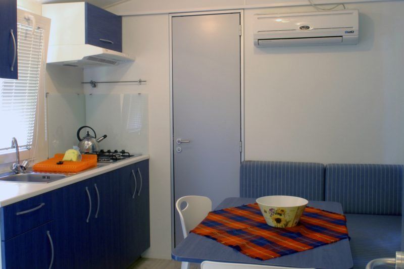 inside of a campers' accommodation