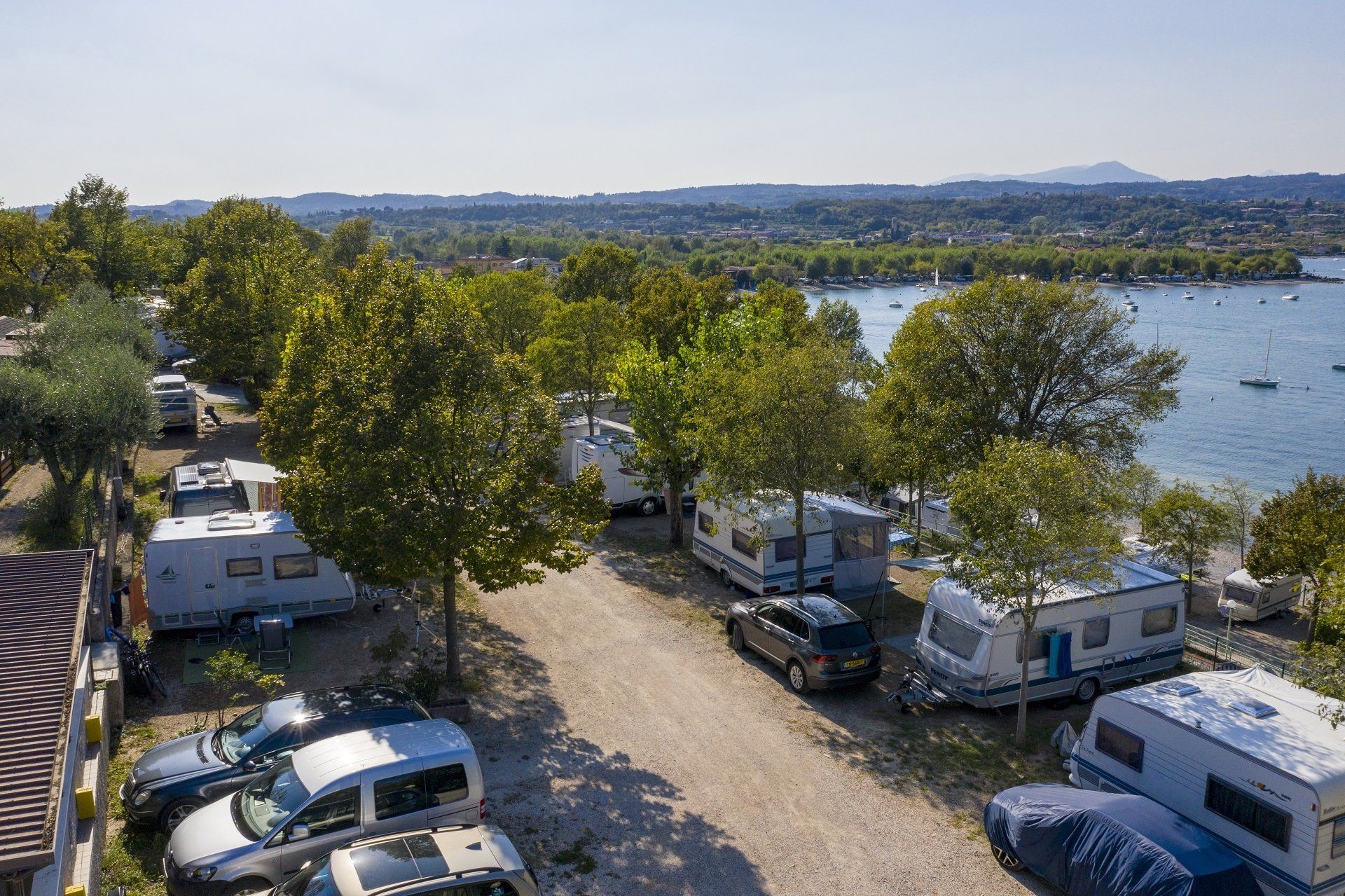 vista del camping dall'alto