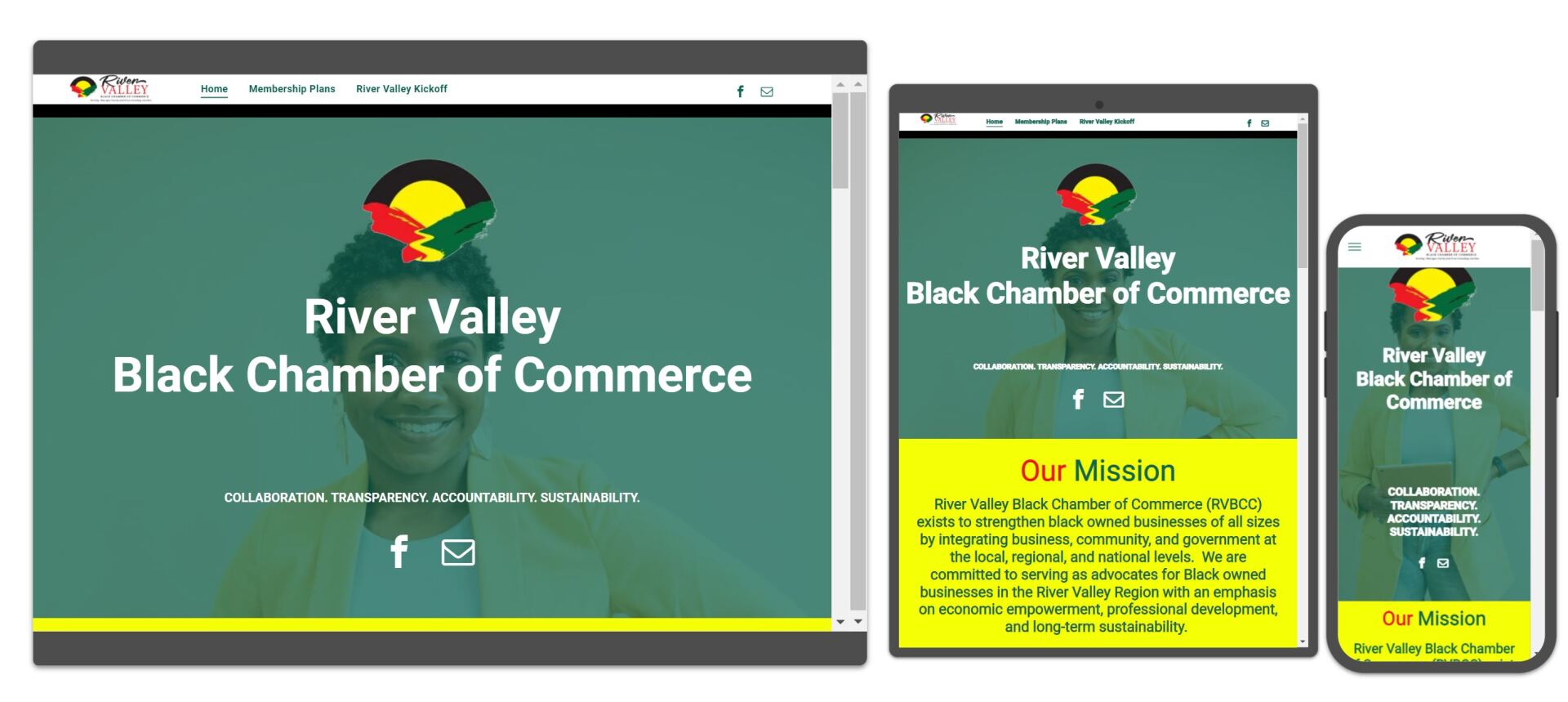 A website for the river valley black chamber of commerce
