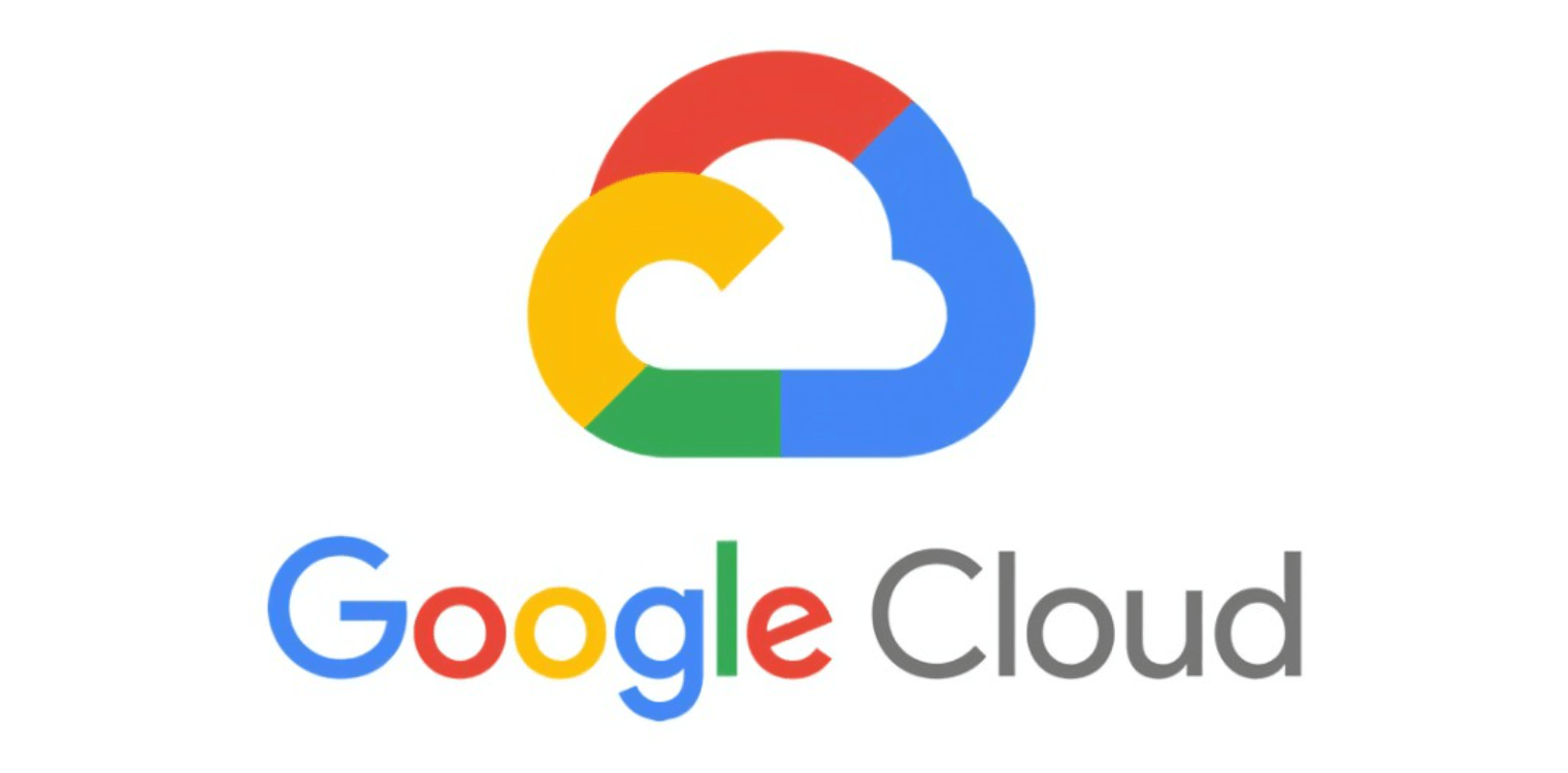 A google cloud logo with a cloud in the middle.