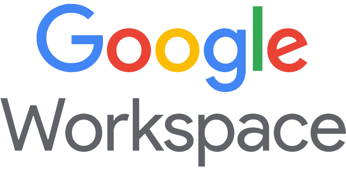 The google workspace logo is on a white background.