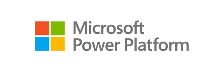 The microsoft power platform logo is on a white background.