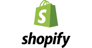 The logo for shopify is a green shopping bag with the letter s on it.