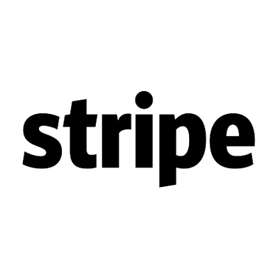 A black and white logo for stripe on a white background.