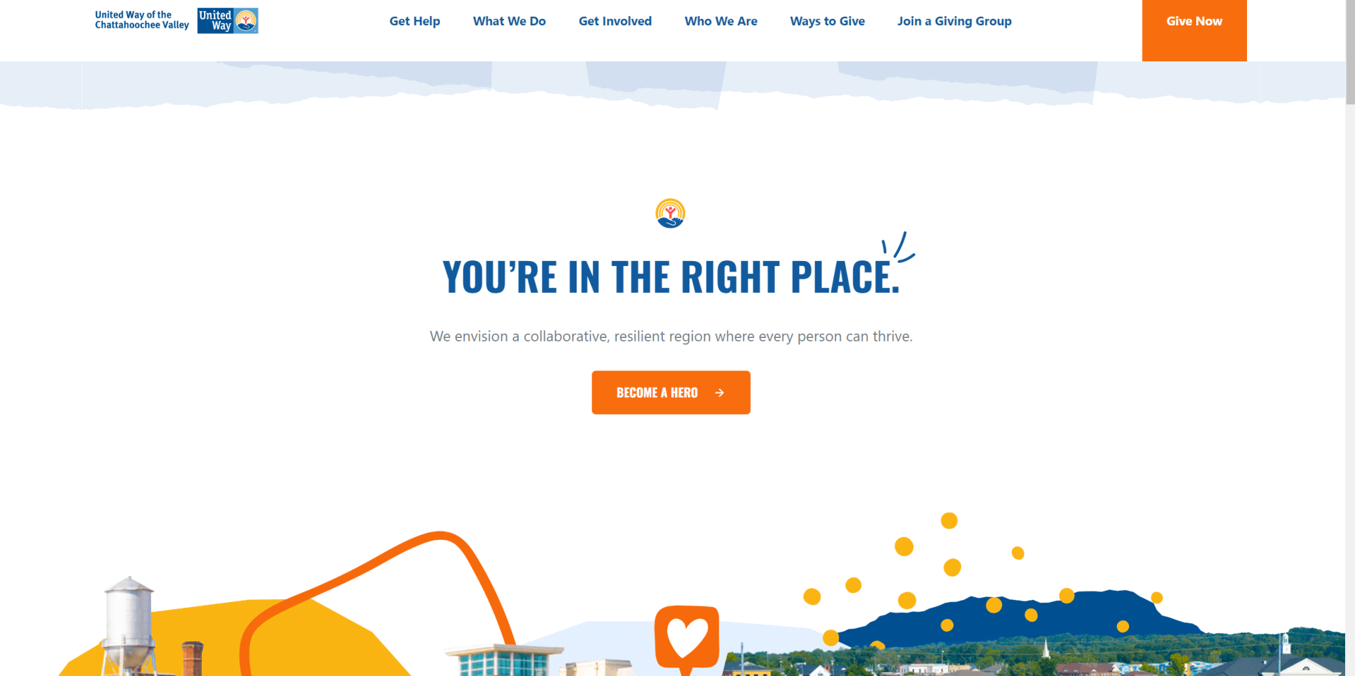 A screenshot of a website that says you 're in the right place