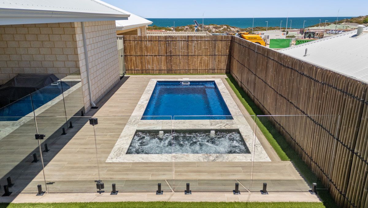 A Picture of a Swimming Pool of Caprice Slimline — SJ Pools and Concreting in Dubbo, NSW