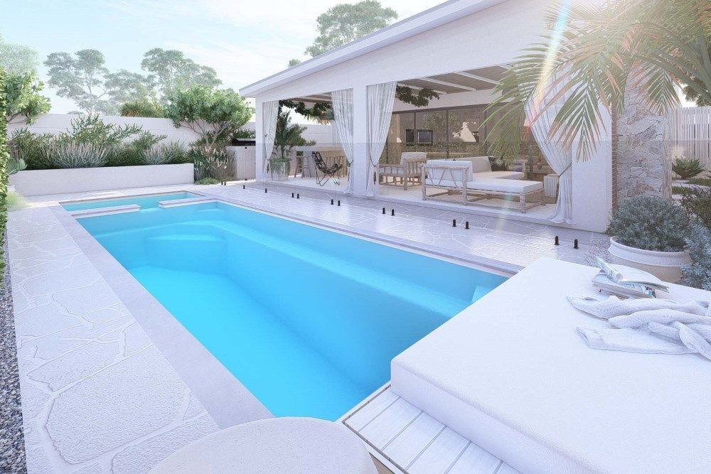 A Picture of a Medium Swimming Pool of a Sorrento 8.1m x 2.8m — SJ Pools and Concreting in Dubbo, NSW