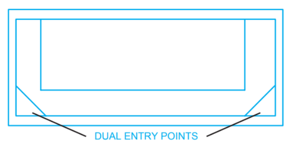 A Diagram drawing of a Hamilton Spa 3.8m x 1.6m — SJ Pools and Concreting in Dubbo, NSW