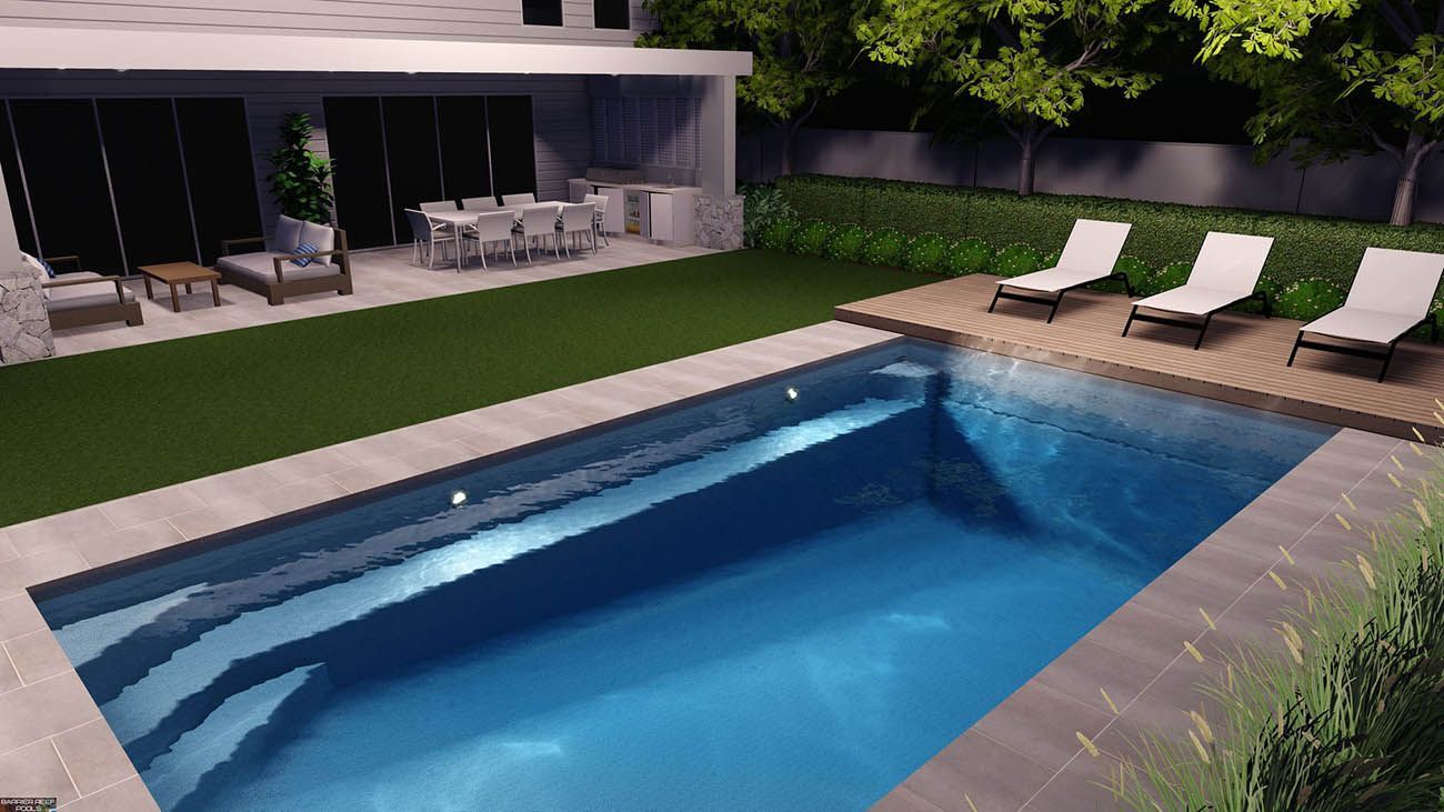 A Picture of a Medium Swimming Pool of a Brampton Pool 8.2m x 4.4m — SJ Pools and Concreting in Dubbo, NSW