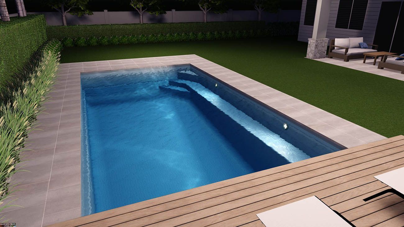 A Picture of a Medium Swimming Pool of a Brampton Pool 9.2m x 4.4m — SJ Pools and Concreting in Dubbo, NSW