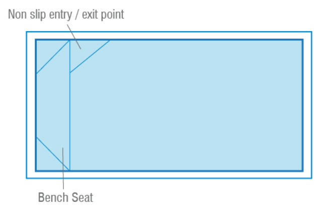 A Diagram drawing of a Billabong Slimline Plunge 4.2m x 1.6m — SJ Pools and Concreting in Dubbo, NSW