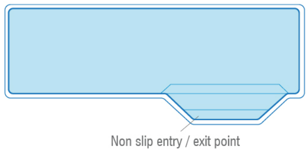 A Diagram drawing of a Large lap pool 12.2m x 3.5m — SJ Pools and Concreting in Dubbo, NSW