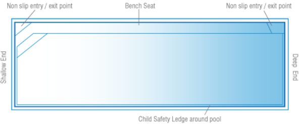 A Diagram drawing of a Large brampton lap pool 10.1m x 3.5m — SJ Pools and Concreting in Dubbo, NSW
