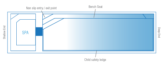 A Diagram drawing of a Sorrento 6.1m x 2.8m — SJ Pools and Concreting in Dubbo, NSW