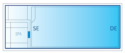 A Diagram drawing of a Brooklyn Slimline Pool & Spa Combo 6.2m x 3.5m — SJ Pools and Concreting in Dubbo, NSW