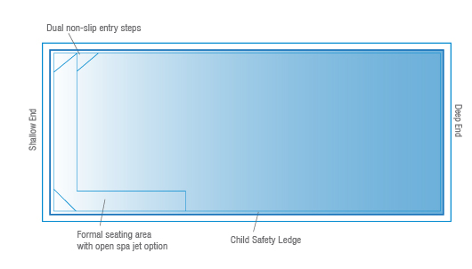 A Diagram drawing of a Billabong Slimline 6.2m x 2.8m — SJ Pools and Concreting in Dubbo, NSW