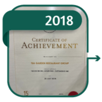 An award plaque or certificate from 2018, commemorating an achievement, recognition, or milestone