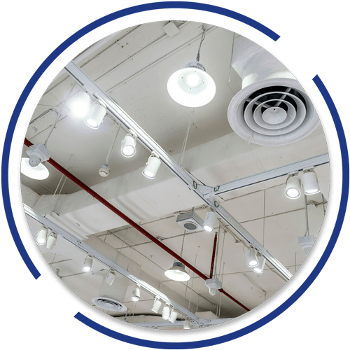 Commercial Building Lights And Air Duct — Iowa City, IA — Rush Electric LLC