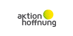 Ein Logo für Aktion Hoffnung mit einem gelben Kreis in der Mitte.