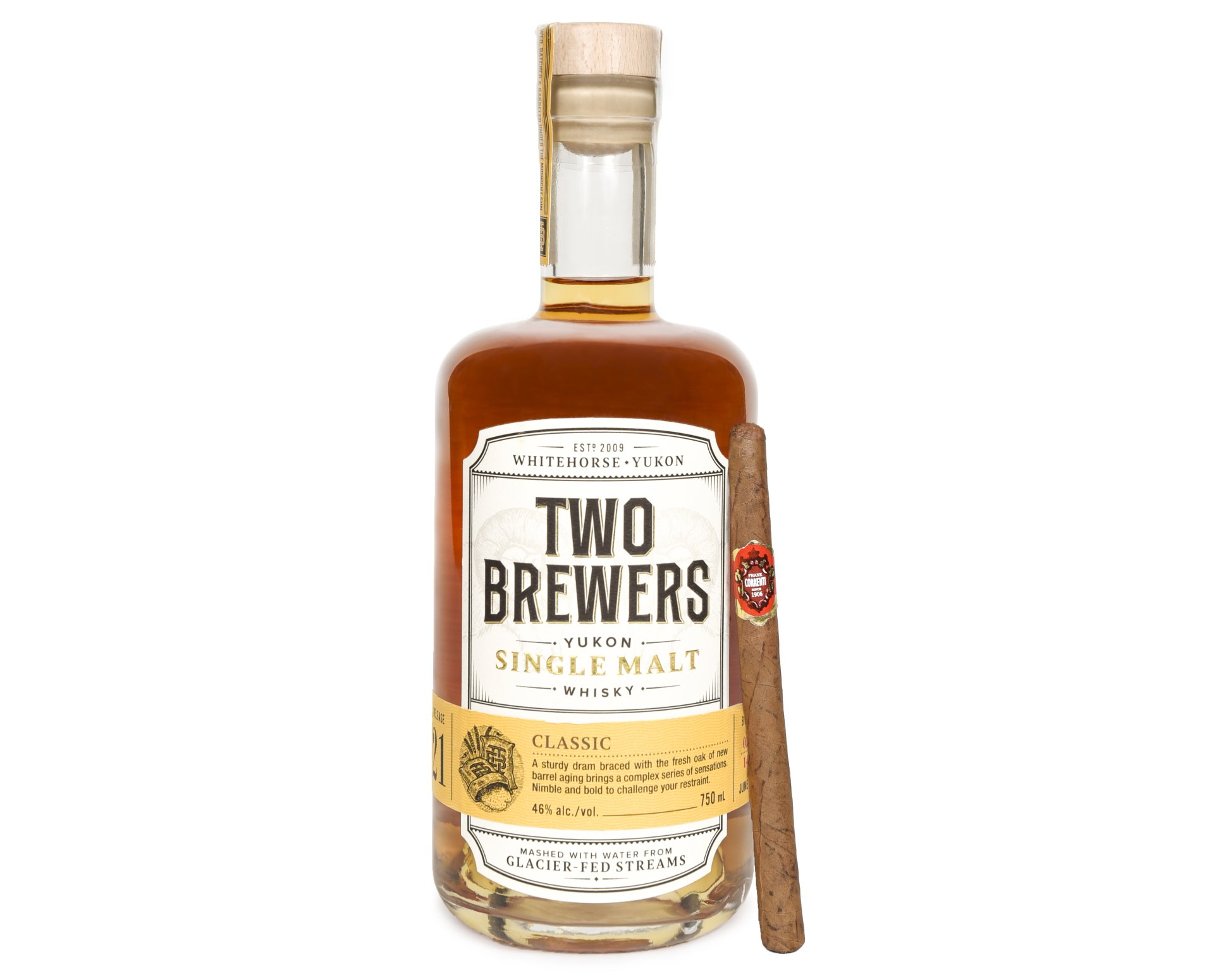 Two Brewers Release 21 (46%) with Frank Correnti Epicure Claro (33 x 5 ½)