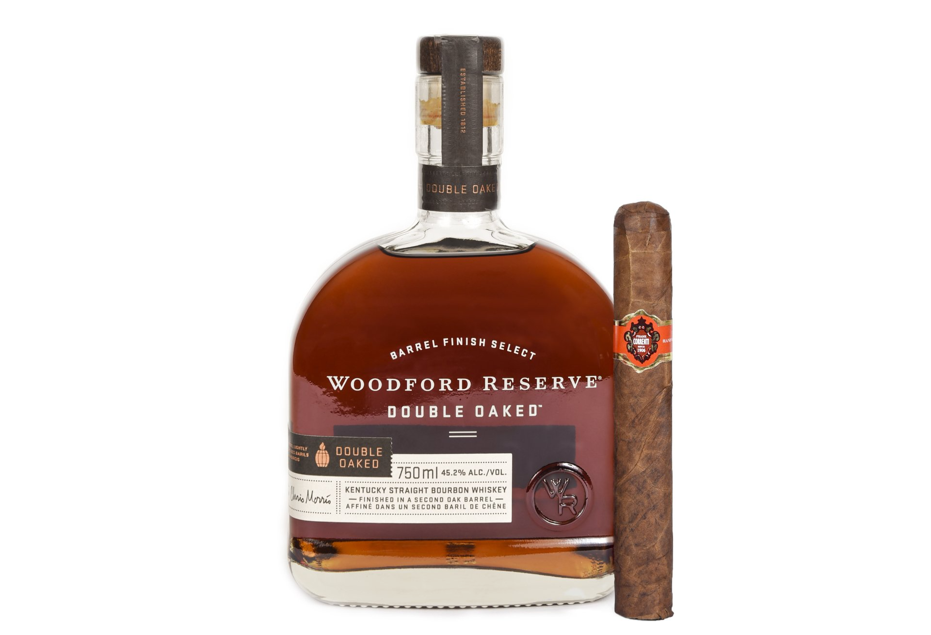 Woodford Reserve Double Oaked (45.2%) with a Frank Correnti Toro Maduro (6 x 50)