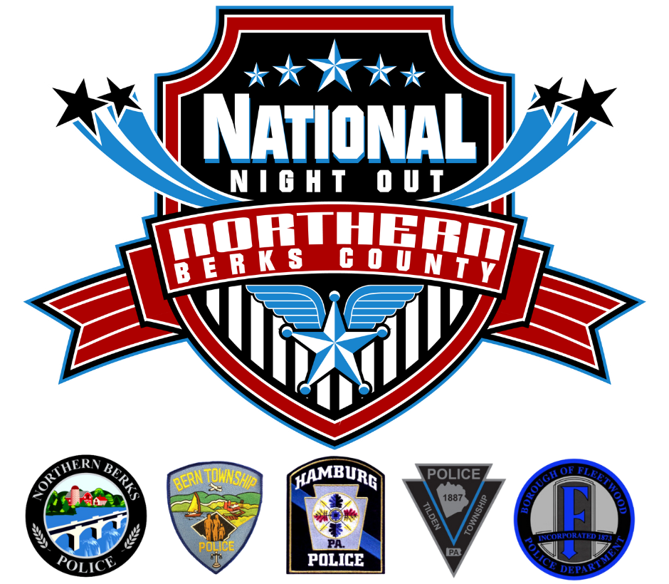 A logo for the national night out in northern berks county