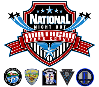 A logo for the national night out in northern berks county