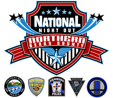 A logo for the national night out in northern berks county