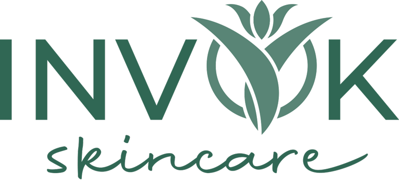 A logo for invoxk skincare with a flower in the middle.