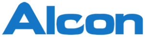 Alcon logo in blue text.