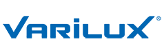 Varilux logo in blue text with a checkmark over the "V" and a registered symbol.