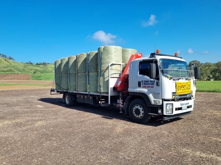 Loaded Crane Truck — BS Crane Truck and Trailer Hire In Gympie, QLD