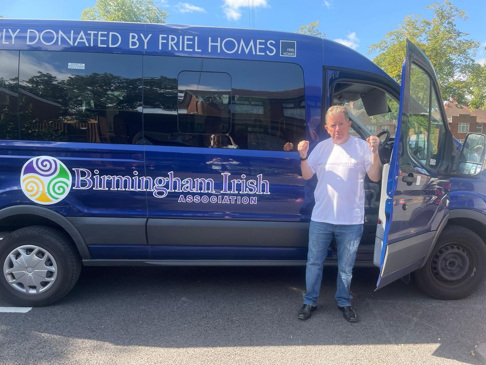 John Mulry with BIA minibus
