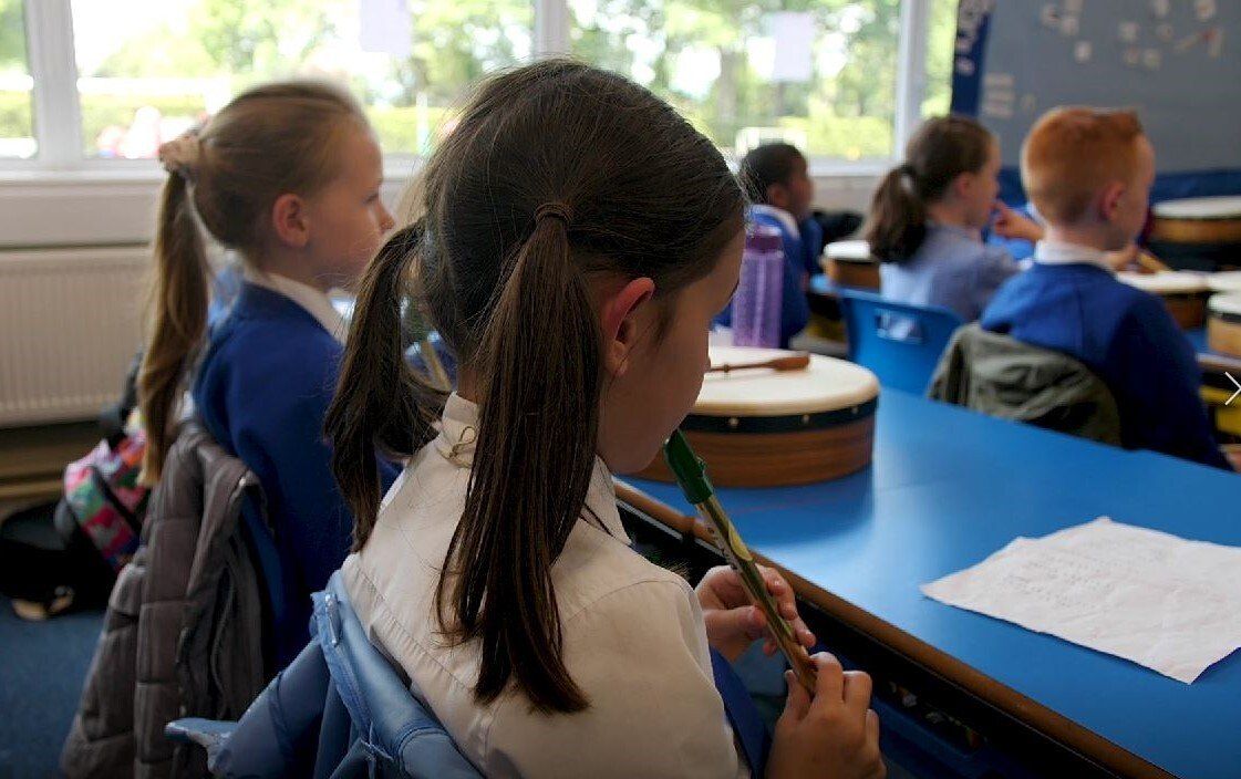 Children playing instruments