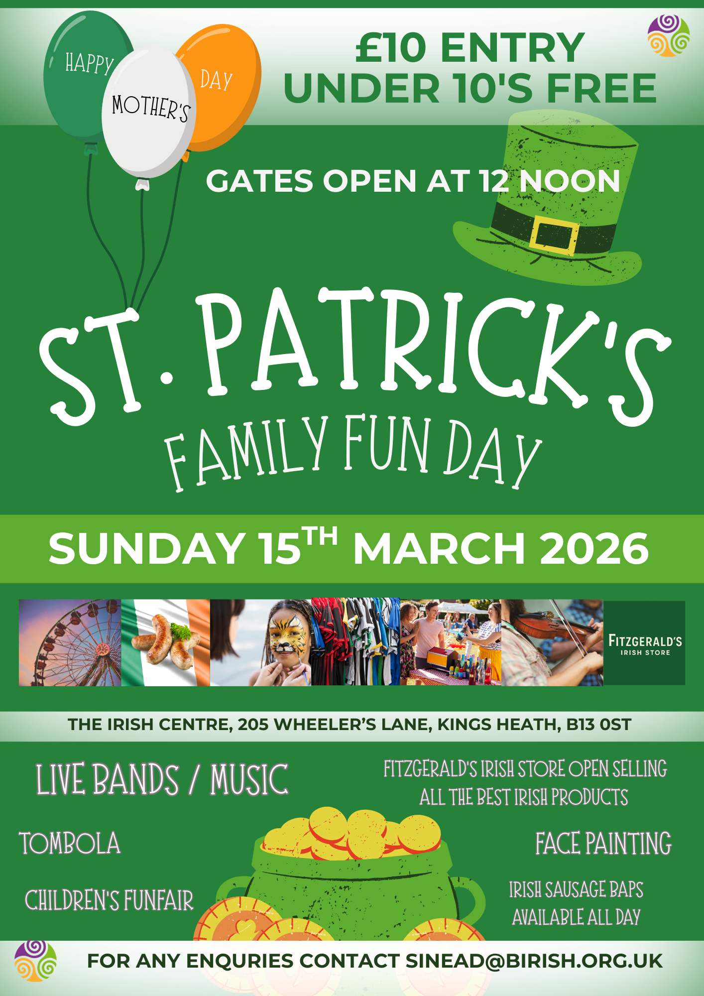 St Patrick’s Family Fun Day 2026 flyer
