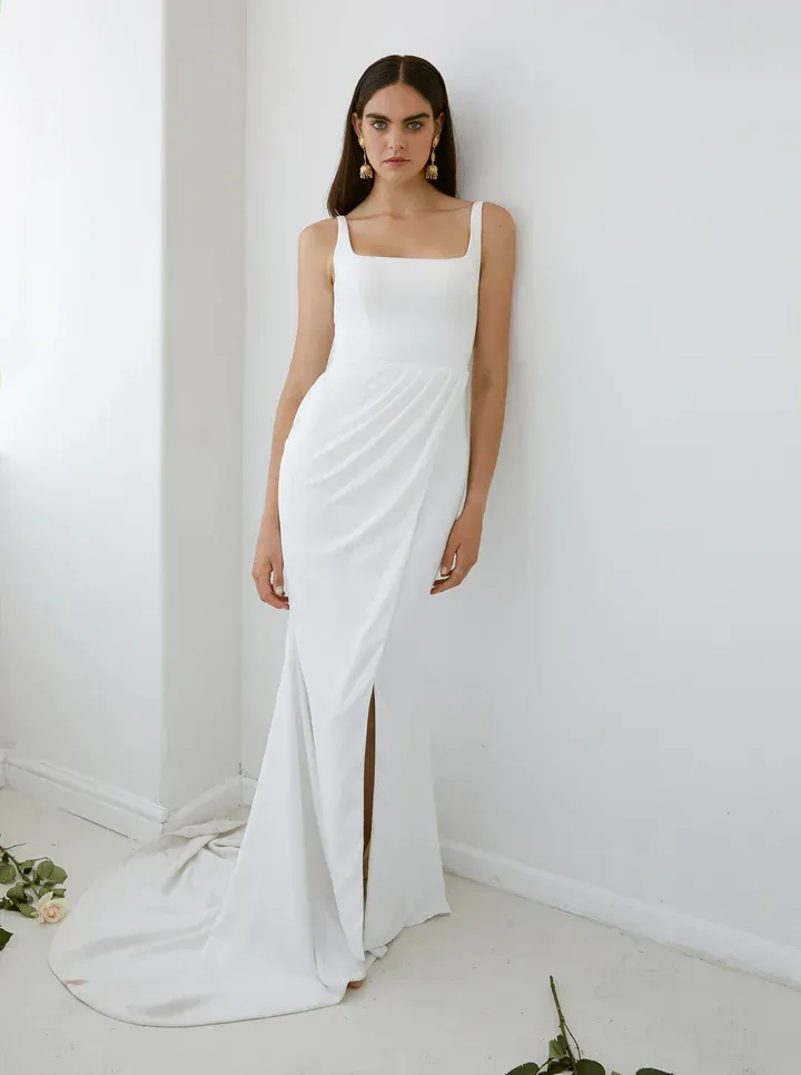 Sleek and modern wedding gown