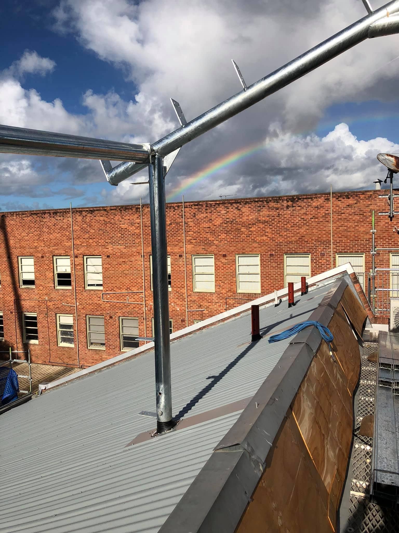 A Roof With a Metal Structure on Top of It — Burke Metal Fabrication In Taree, NSW