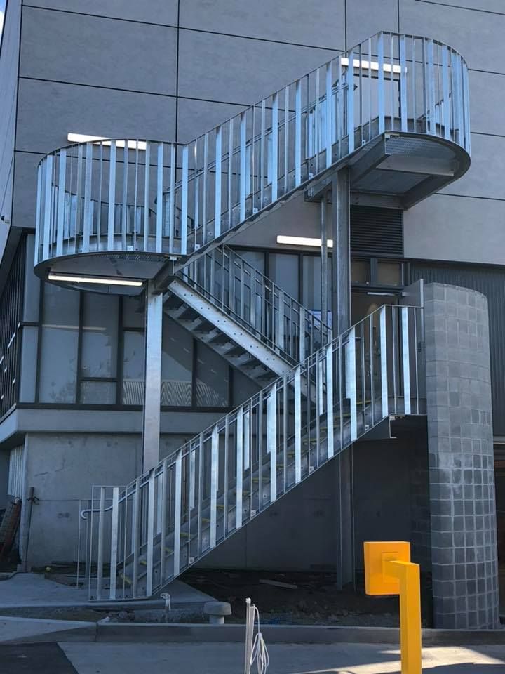 Railing and Stairs Leading to a Building — Burke Metal Fabrication In Taree, NSW