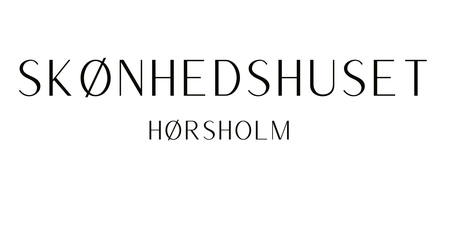 a black and white logo for skønhedshuset hørsholm