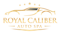 Gold logo featuring a car outline above the text 