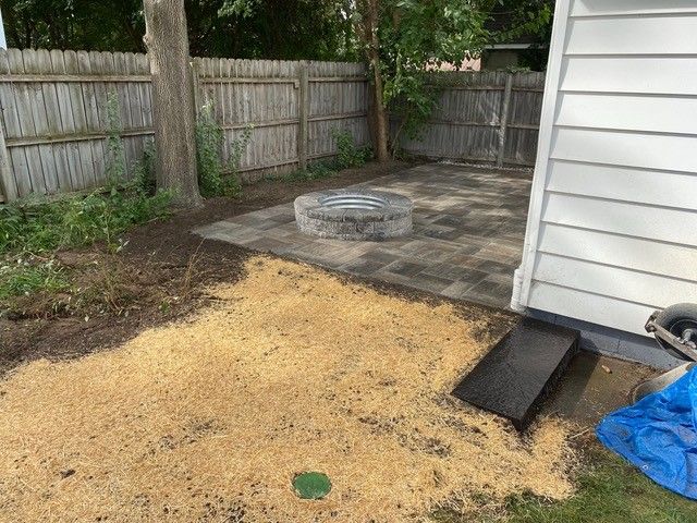 Hardscaping Fire Pit During - The Guy Outdoor Service - Warren, MI