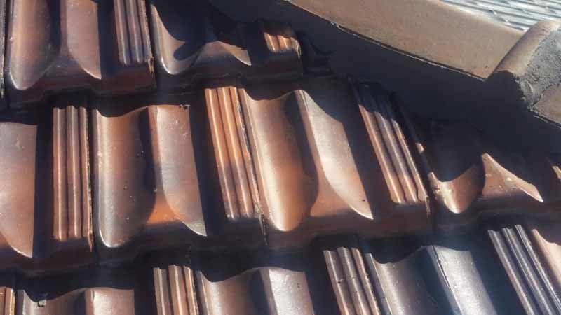 close up of roof panels