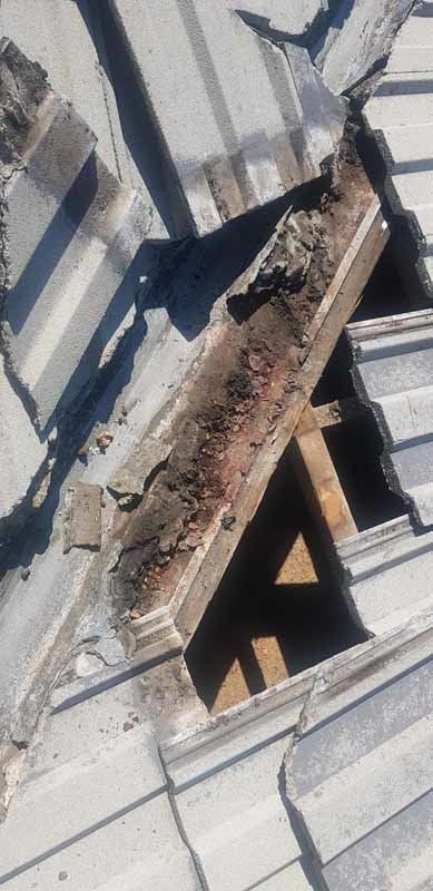 roof with holes in it