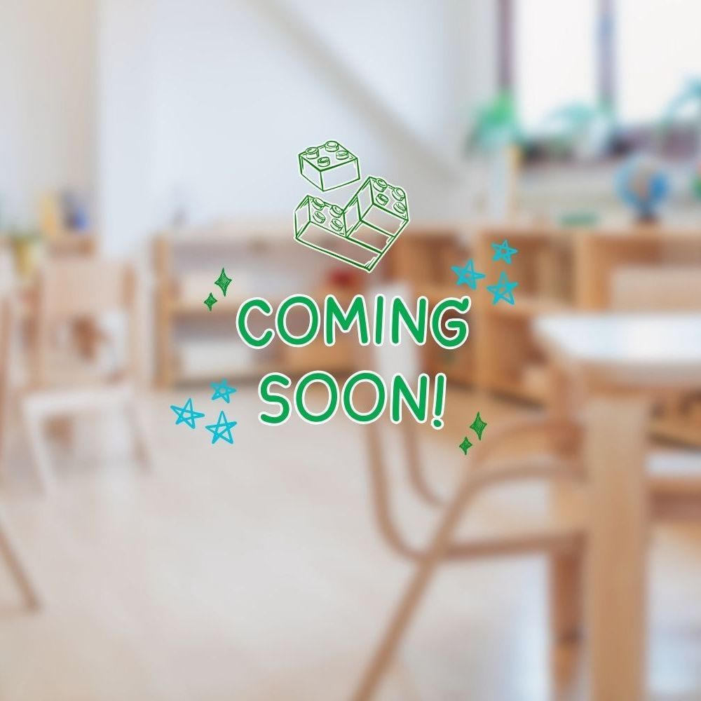 A blurry picture of a room with the words `` coming soon '' written on it.