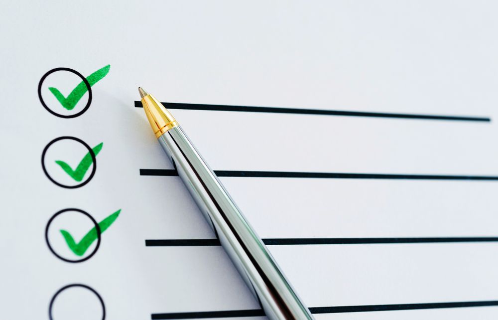 Checklist with green check marks, a pen pointing towards the uncompleted items.— Mid North Coast Sleep Clinic in Taree, NSW