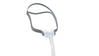 A close up of a nasal mask on a white background. — Mid North Coast Sleep Clinic in Taree, NSW