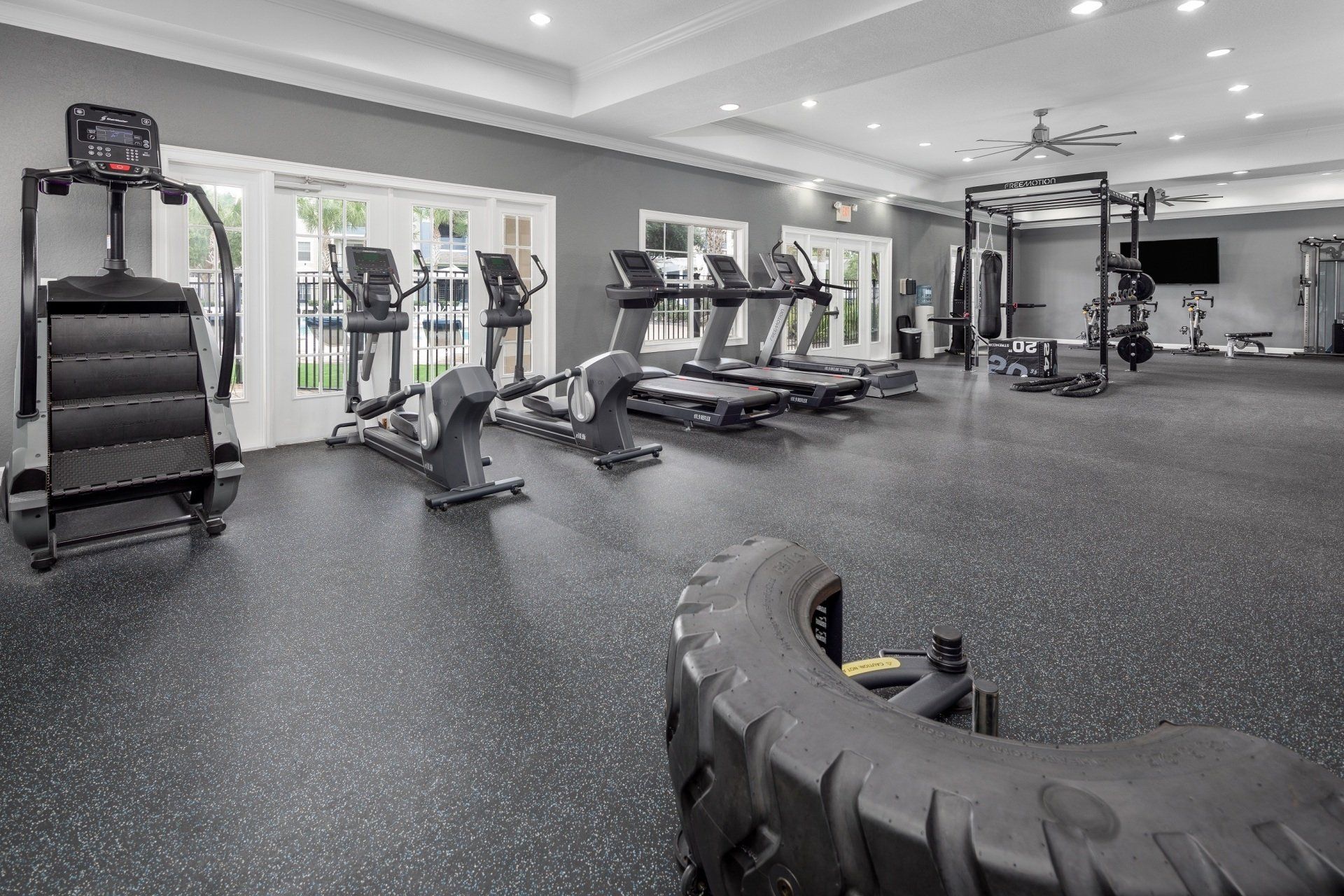 Fitness center at Mezza.