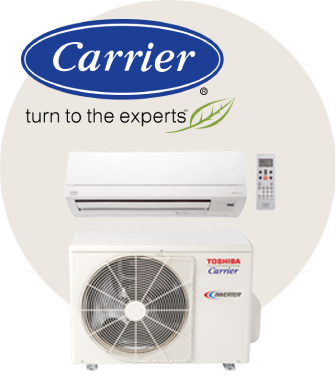 Carrier ductless heating and cooling systems for porches and garages in Woodstock